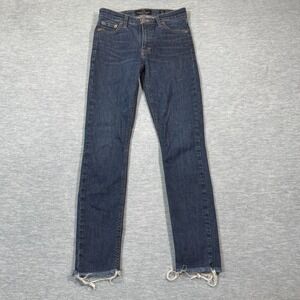 Lucky Brand Jeans Women 00/24 Blue Bridgette‎ Skinny Ankle Raw Hem Stretch